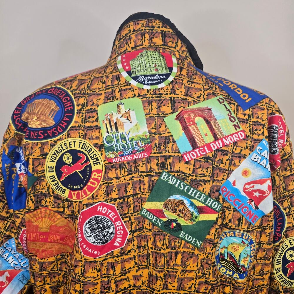 80s/90s Vintage Women's The La Costa Spa Lightweight Bomber Jacket | Size Large - Picture 7 of 14
